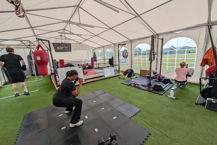 BLAST Fit gym interior — boxing ring and training floor in Ealing
