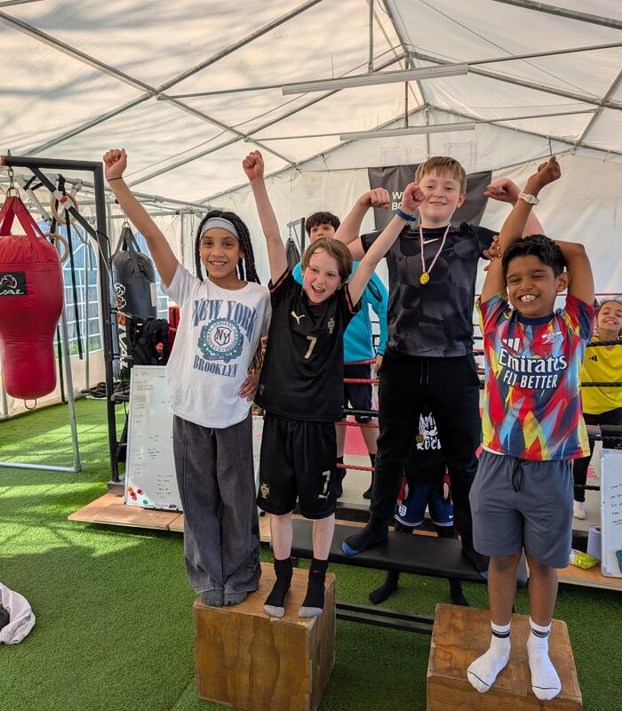 Junior boxing competition podium at BLAST Fit Ealing